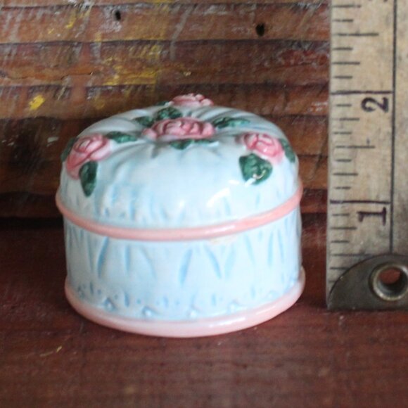 JCM Ceramic Floral Ring Dish Trinket Box - Picture 3 of 10